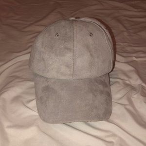 Suede ball cap